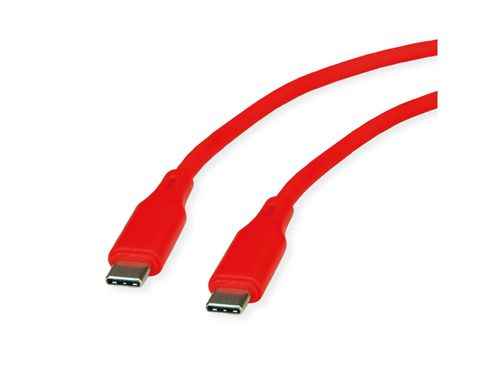 ROLINE COLORED USB CABLE, 1M, RED
