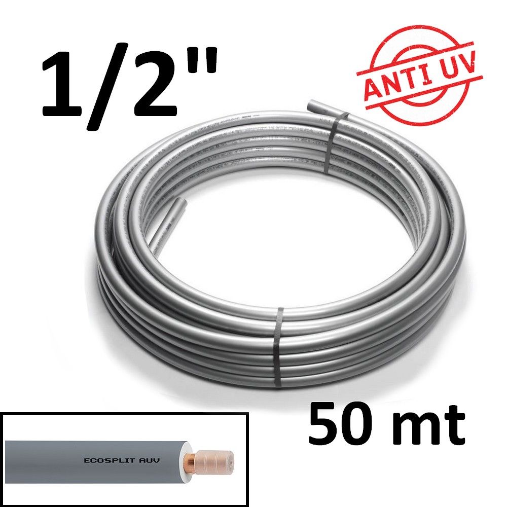 Rotolo rame ECOSPLIT AUV pre isolato 50 mt 1/2 spessore 1 mm - climatizzazione e refrigerazione