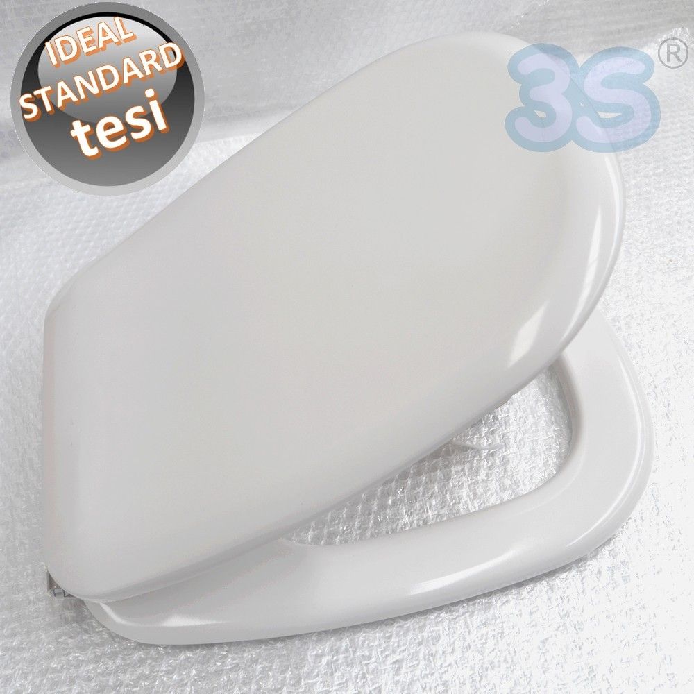Sedile compatibile per vaso in termoindurente per wc TESI Ideal Standard cerniere in acciaio