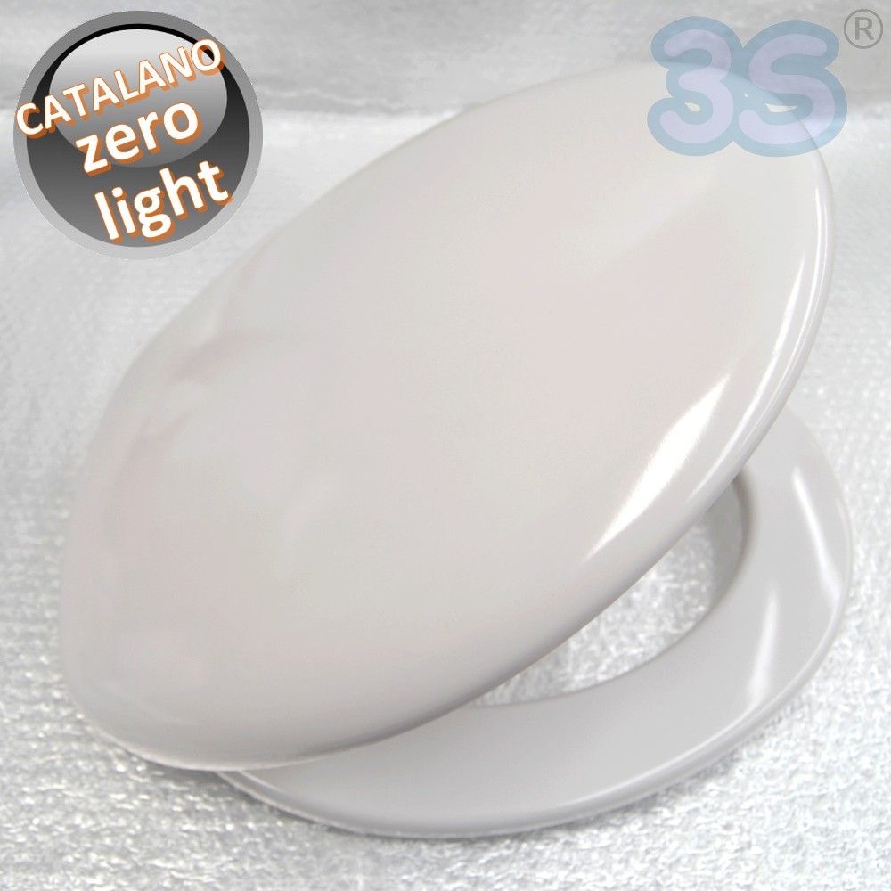 Sedile compatibile per wc ZERO LIGHT Catalano bianco europeo con cerniere in acciaio