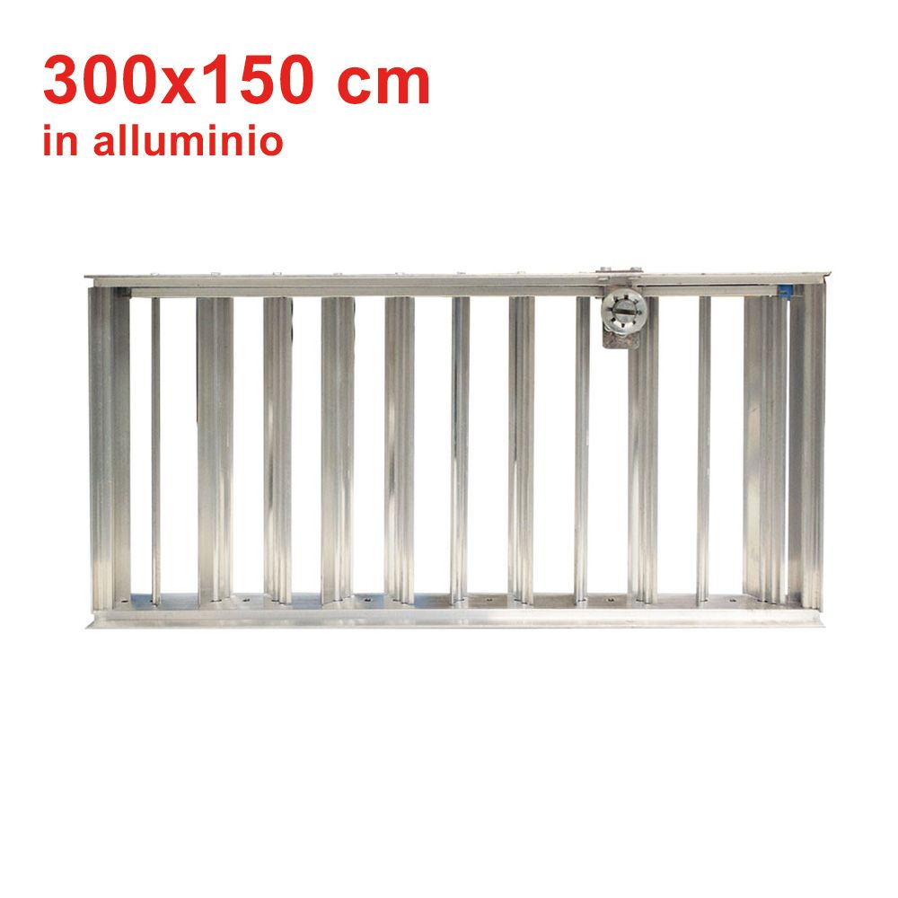 Serranda in alluminio regolabile per bocchetta 300x150 mm