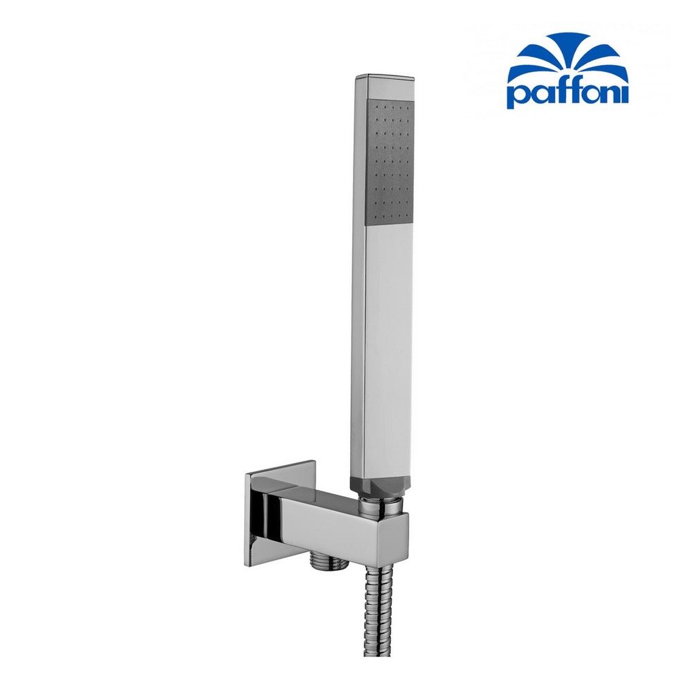 Set doccia ad incasso quadro con presa acqua e doccetta in metallo