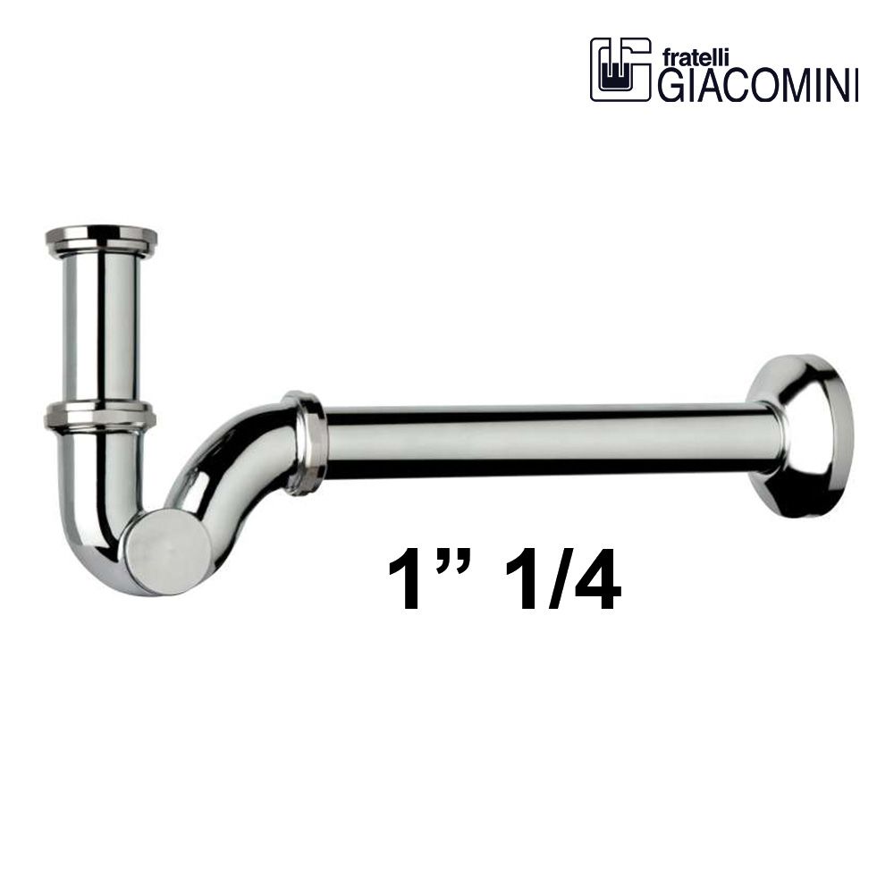 Sifone a esse per bidet 1''1/4 in ottone cromato - Giacomini