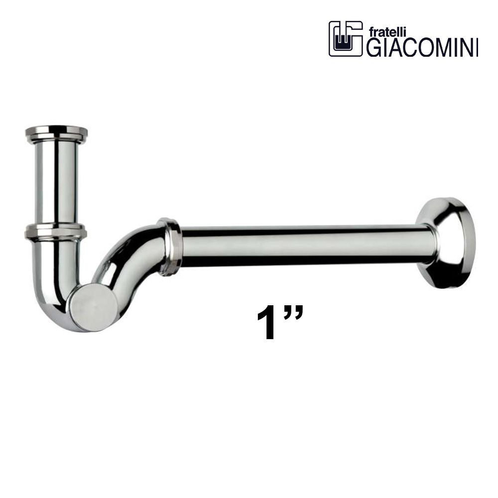 Sifone a esse per bidet 1'' in ottone cromato - Giacomini