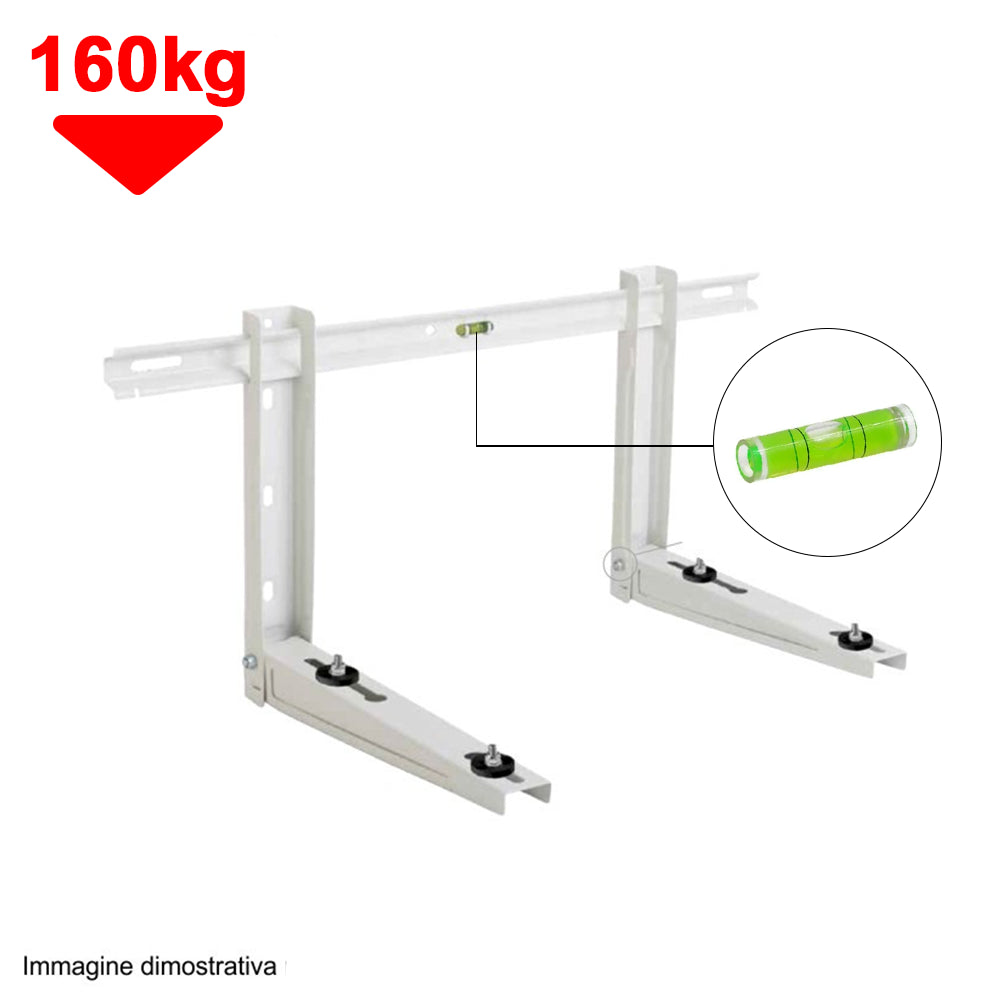 Staffa unità esterna climatizzatore PREMIUM - bracci 60 cm - portata 160 Kg