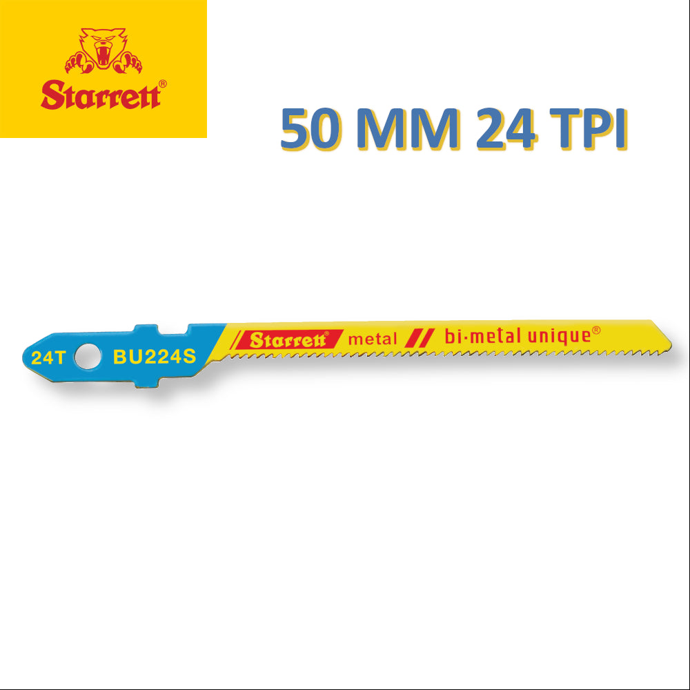 STARRETT SEGHETTO ONDULATO A GATTUCCIO PER SEGA ALTERNATIVA PER TAGLIO DI METALLO 50 MM 24 TPI - 5 Pz.