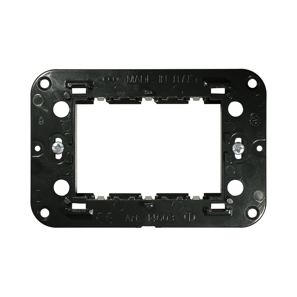 Supporto in Policarbonato 3 Moduli con Viti Compatibile con Living International / Light - Feb Elettrica