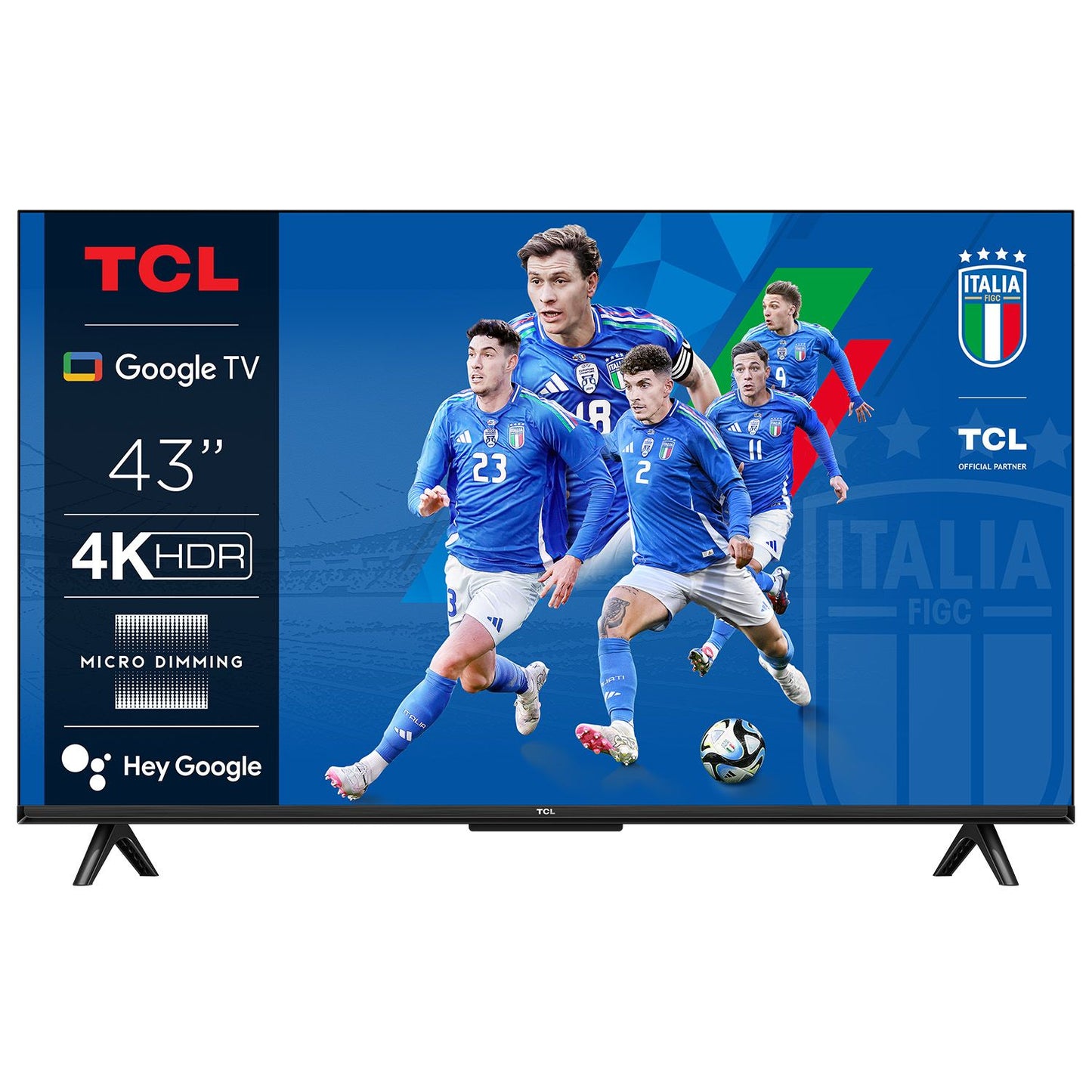 TCL P61 Serie P65 Smart TV Ultra HD 4K 43" 43P61B, Dolby Audio, Controlli vocali, Google TV