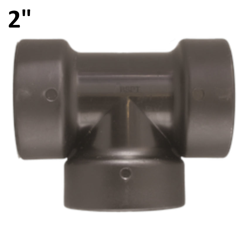TEE T 2'' FFF in PP polypropylene with sealing O-ring