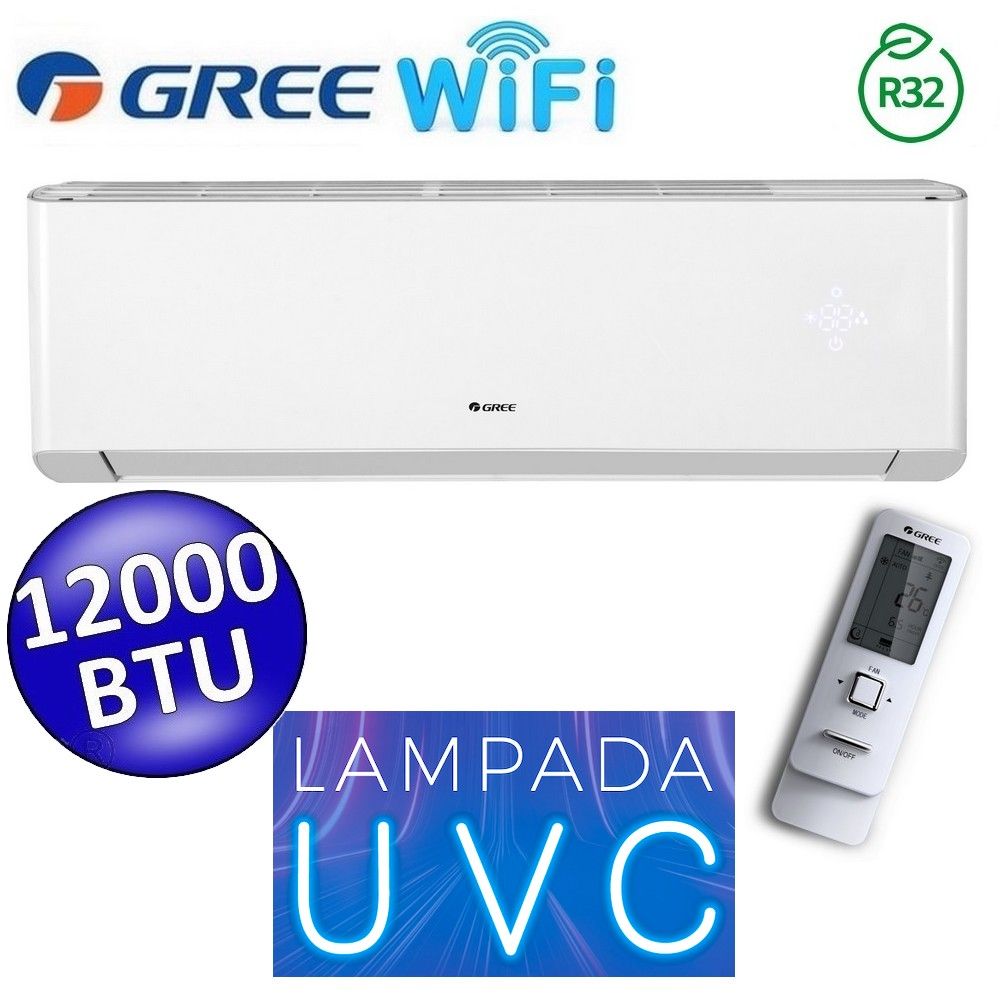 Gree 12000 Btu split R32 AMBER PLUS WiFi indoor unit (GREE10181) UVC sterilization lamp