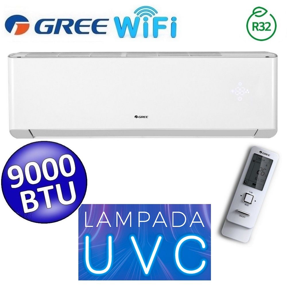 Gree 9000 Btu split R32 AMBER PLUS WiFi indoor unit (GREE10179) UVC sterilization lamp