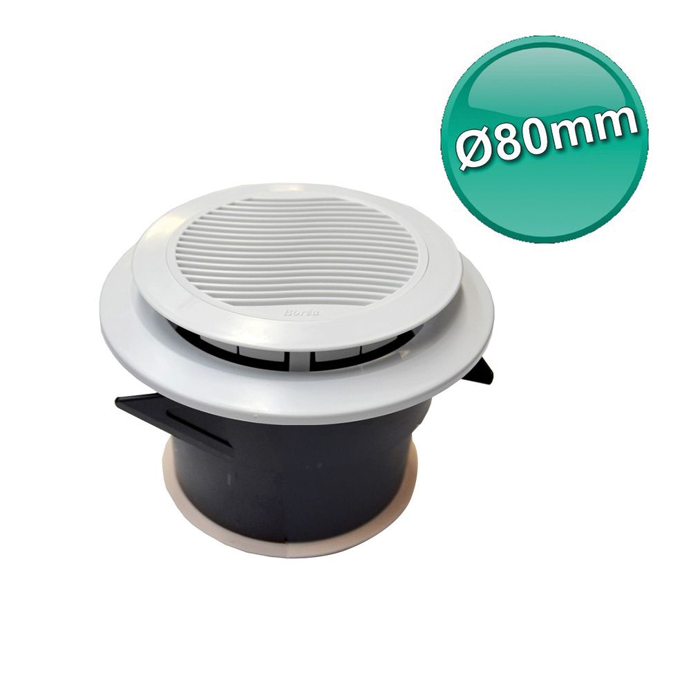 VMC suction/delivery valve with Ø 80mm sleeve - BOREA series