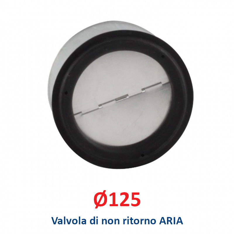 125mm diameter NON-RETURN AIR valve for flexible and rigid hot and cold air pipes