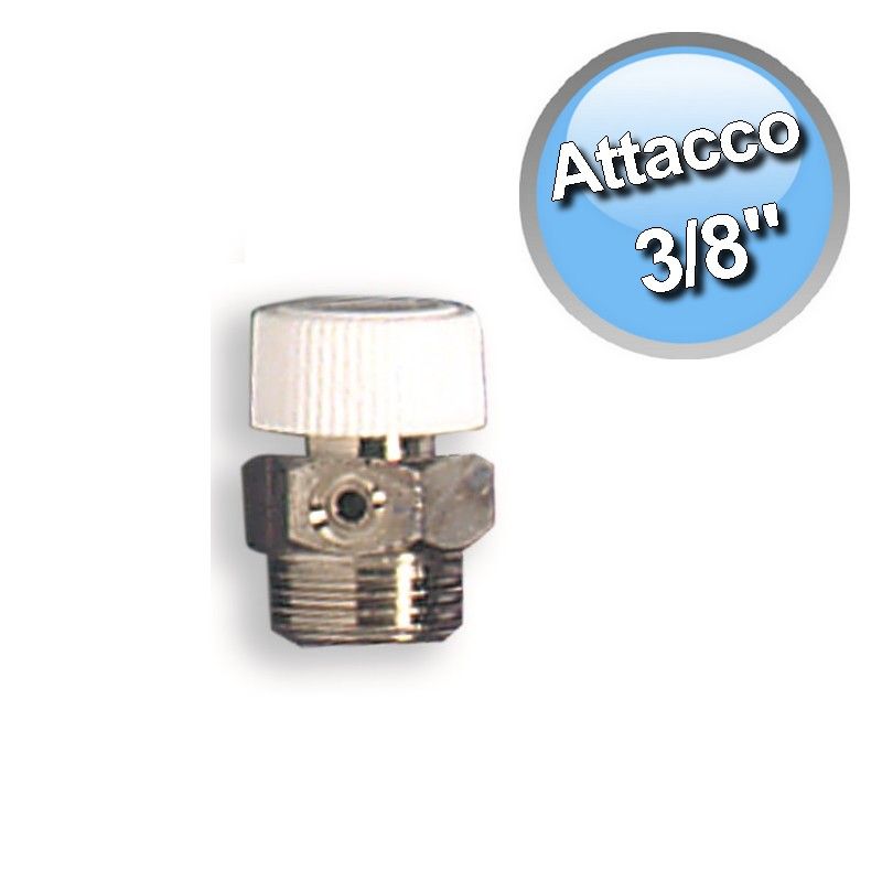 Radiator air vent valve with 3/8" plastic handwheel