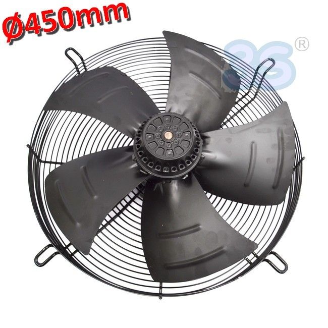 Axial extractor fan Ø 450 mm 230 W 220 v - with motor and grille