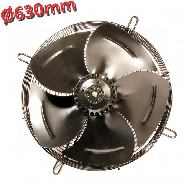Axial extractor fan Ø 630 mm 800 W 380 v - with motor and grille