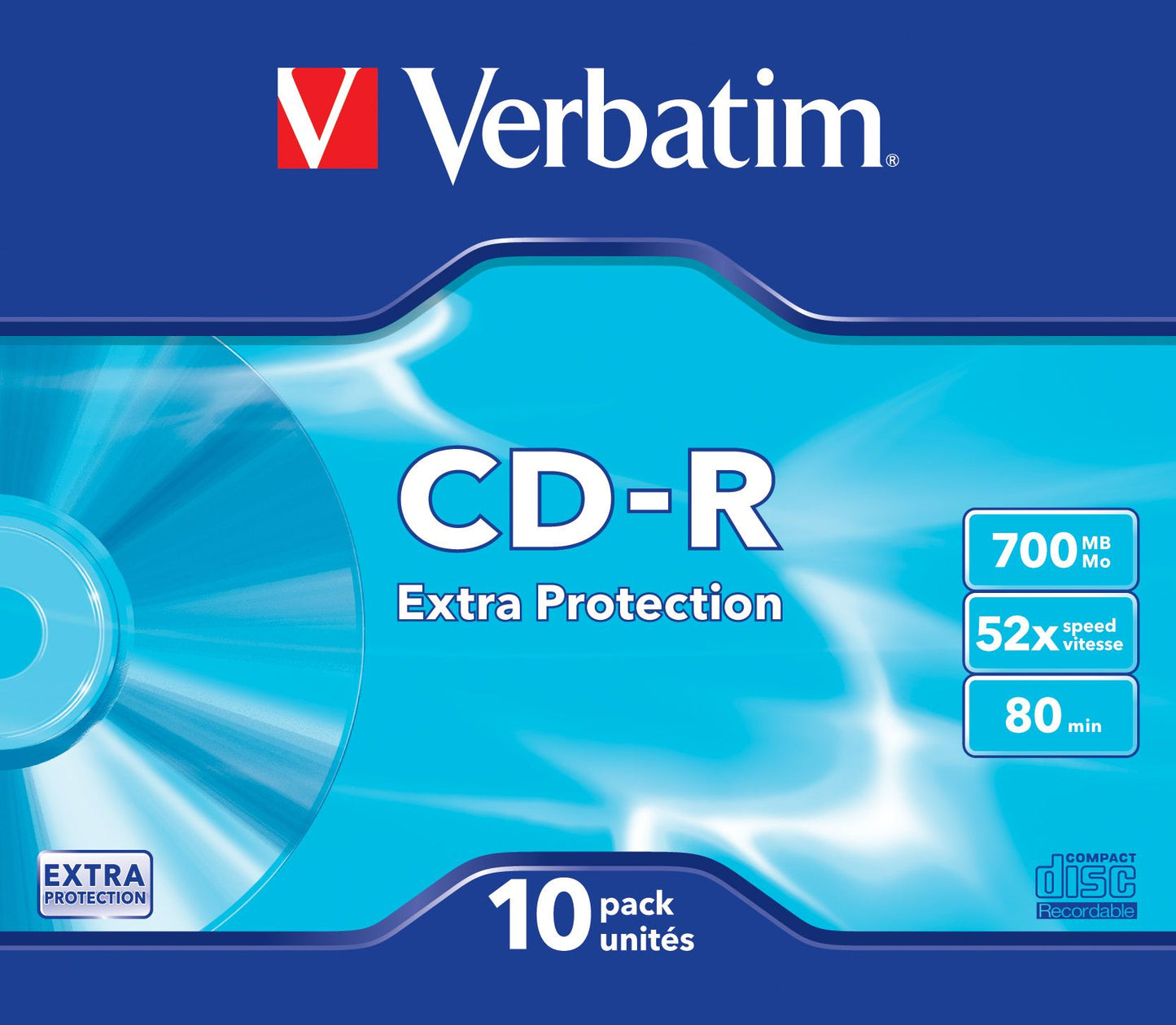 Verbatim CD-R Extra Protection 700 MB 52x 10 pz