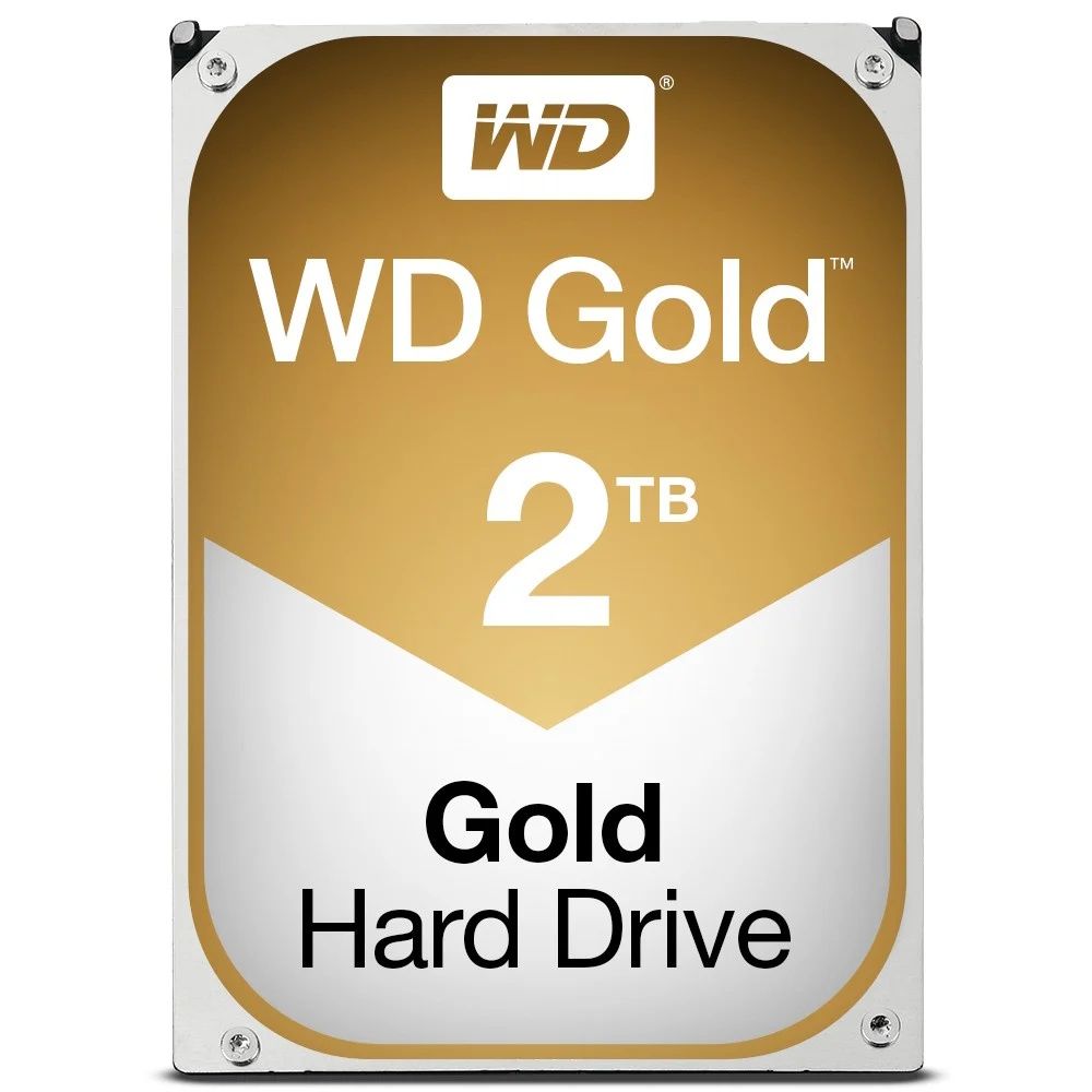 WESTERN DIGITAL HDD GOLD 2TB 3.5 7200RPM SATA 6GB/S 128MB CACHE ** REFURBISHED**