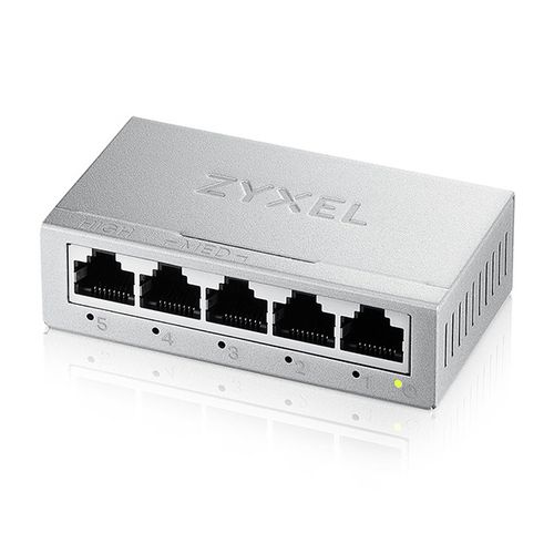 ZYXEL SWITCH UNMANAGED GS-105B V5, 5 GIGABIT PORTS, METAL CHASSIS, DESKTOP