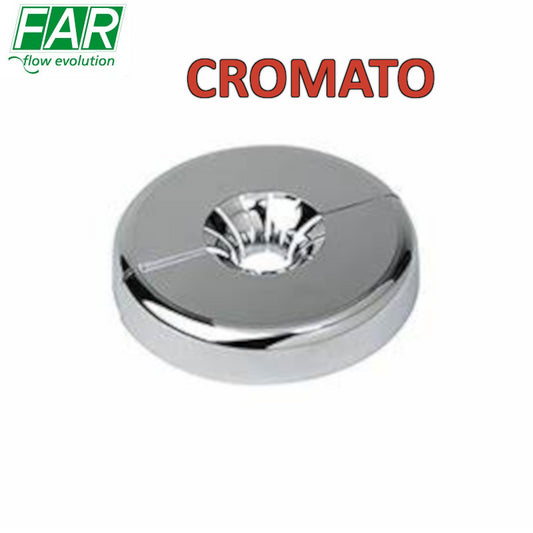0441 - Rosone a parete CROMATO in plastica per valvole e detentori serie TopFAR e LadyFAR - FAR