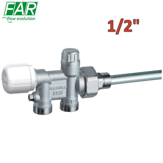 1438 - valvola mono-tubo 1/2'' termostatizzabile attacco rame o multistrato - FAR