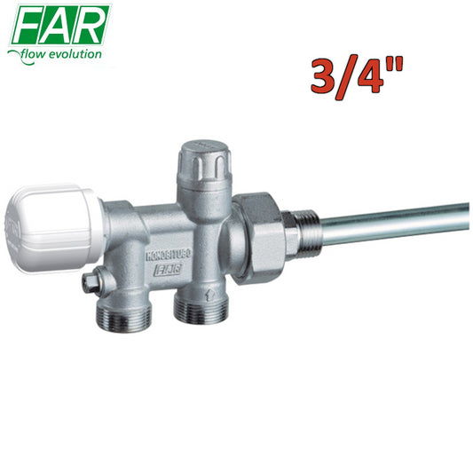 1438 - valvola mono-tubo 3/4'' termostatizzabile attacco rame o multistrato - FAR