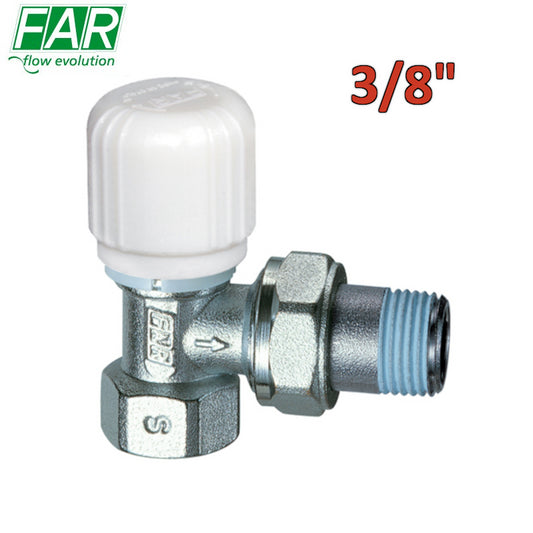 1620 - valvola 3/8'' termostatizzabile a squadra attacco ferro - FAR