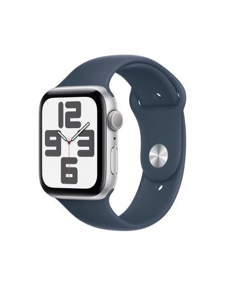 2023 - Apple Watch SE GPS 44mm Cassa in alluminio argento - Cinturino sport blu tempesta - M/L
