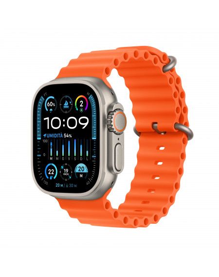 2023 - Apple Watch Ultra 2 GPS + Cellular, 49mm Cassa in titanio con Arancione Ocean band