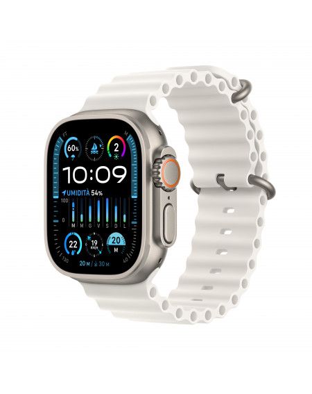 2023 - Apple Watch Ultra 2 GPS + Cellular, 49mm Cassa in titanio con Bianco Ocean band