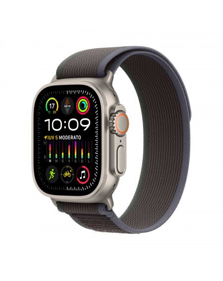 2023 - Apple Watch Ultra 2 GPS + Cellular, 49mm Cassa in titanio con blu/nero trail loop - M/L