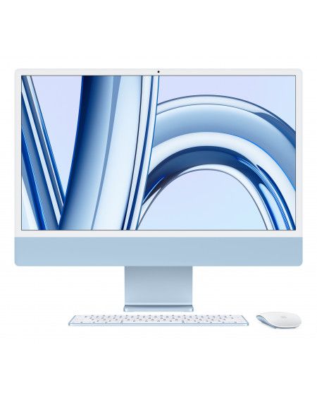 2023 - iMac 24" con Retina 4.5K display: Apple M3 chip con 8-core CPU e 8-core GPU, RAM 8GB, 256GB SSD - Blu