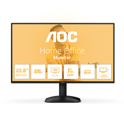 AOC MONITOR 23,8 LED IPS FHD 16:9 4MS 300 CDM 120Hz, VGA/HDMI