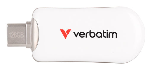 VERBATIM PEN DISK PLECTRA USB-C 3.2 GEN 1 FLASH DRIVE WHITE 128GB
