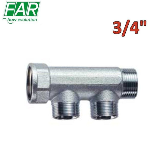 3300 - Collettore 3/4'' M-F 2 vie componibile interasse 36 mm - FAR
