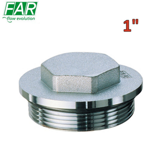 4150 - tappo maschio terminale cieco per collettore con tenuta o?ring 1'' - FAR