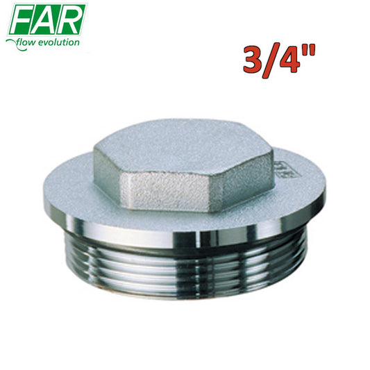 4150 - tappo maschio terminale cieco per collettore con tenuta o?ring 3/4'' - FAR