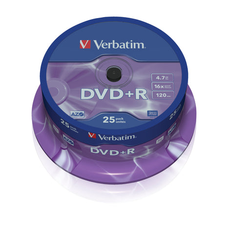 VERBATIM 25 DVD+R 4,7GB AZO 16X CAKE