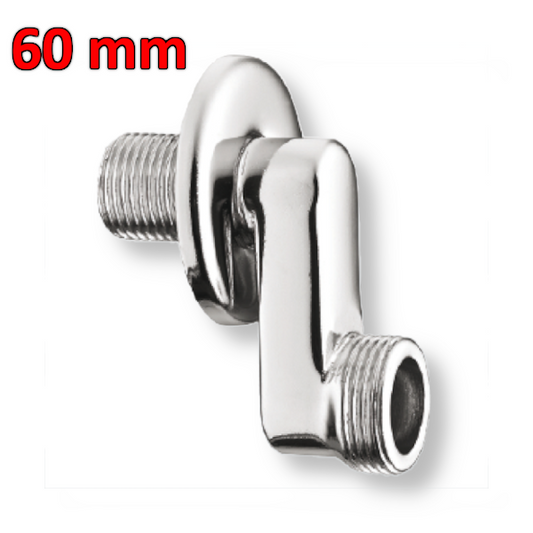 Eccentrico prolungato 60 mm - 1/2'' x 3/4'' M-M cromato per rubinetto parete