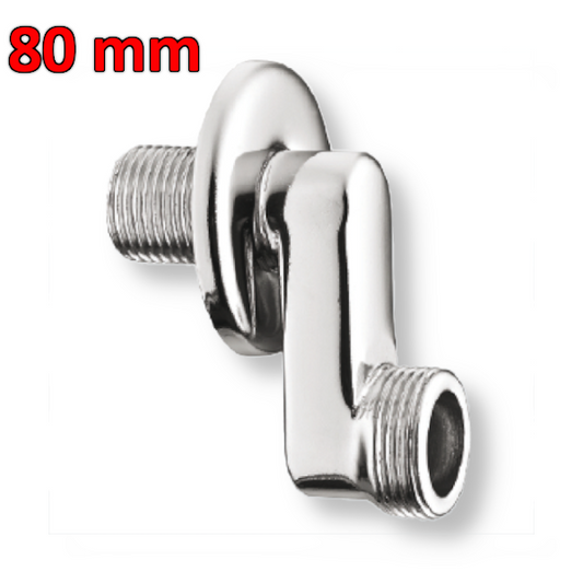 Eccentrico prolungato 80 mm - 1/2'' x 3/4'' M-M cromato per miscelatore parete