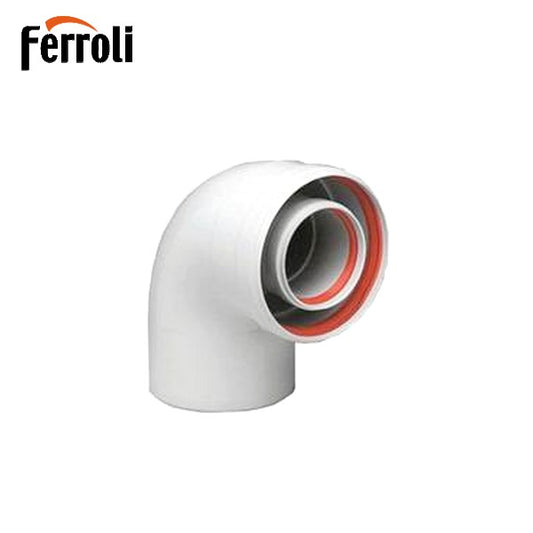 Curva coassiale 90° con ? 100/60 per caldaia a condensazione