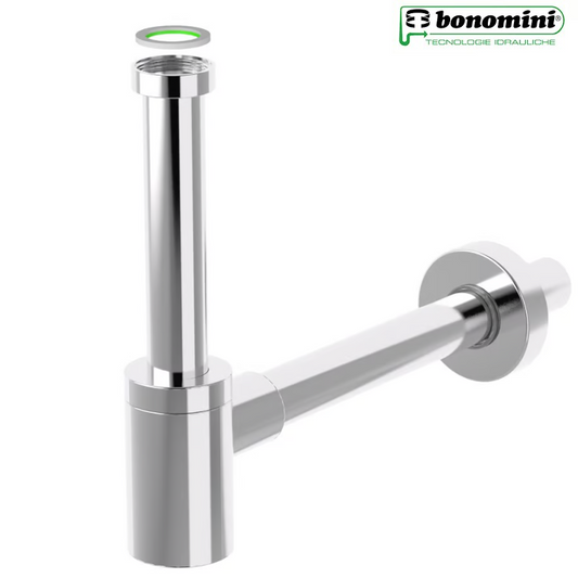 MIGNON cromato - sifone lavabo in acciaio inox 1''1/4 x 40 cm