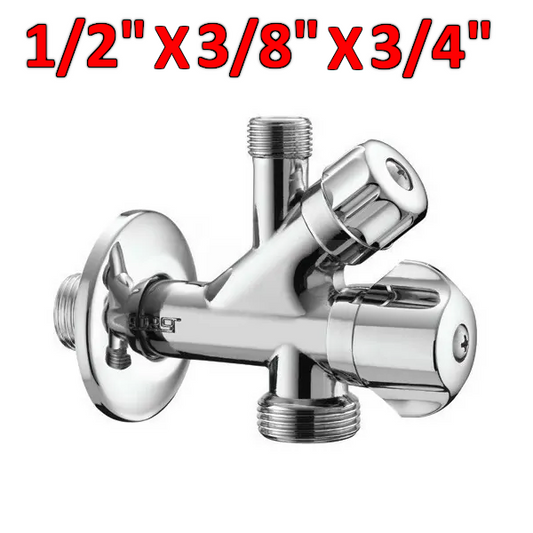 Rubinetto sottolavabo  1/2'' x 3/8'' x 3/4'' attacco lavastoviglie , lavatrice