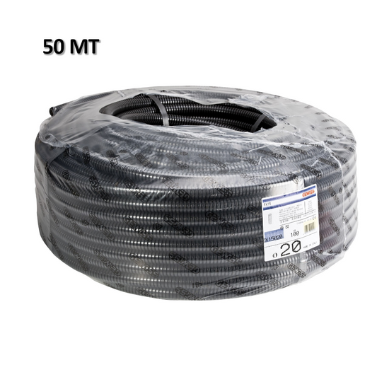 Tubo corrugato GEWISS nero ? 25 mm - matassa 50 mt