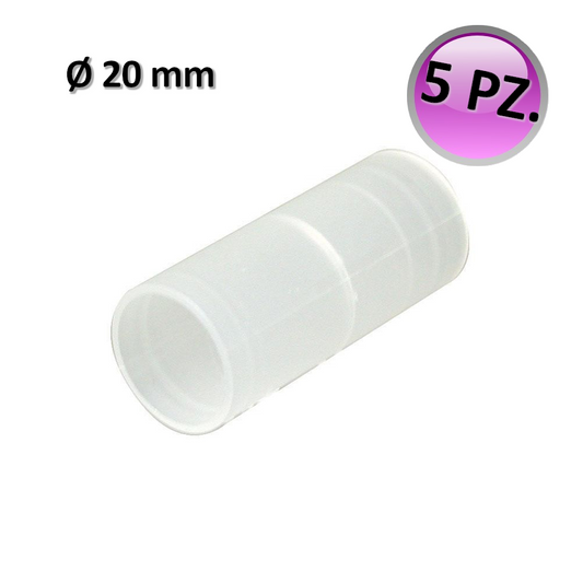 Giunto per tubo corrugato elettrocanali ? 20 mm - confezione 5 pezzi
