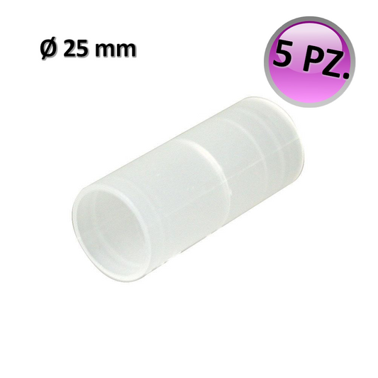 Giunto per tubo corrugato elettrocanali ? 25 mm - confezione 5 pezzi