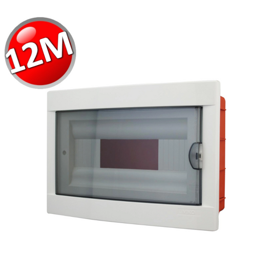 Centralino Sartel incasso 12 moduli bianco con portello fumé grado di protezione IP40