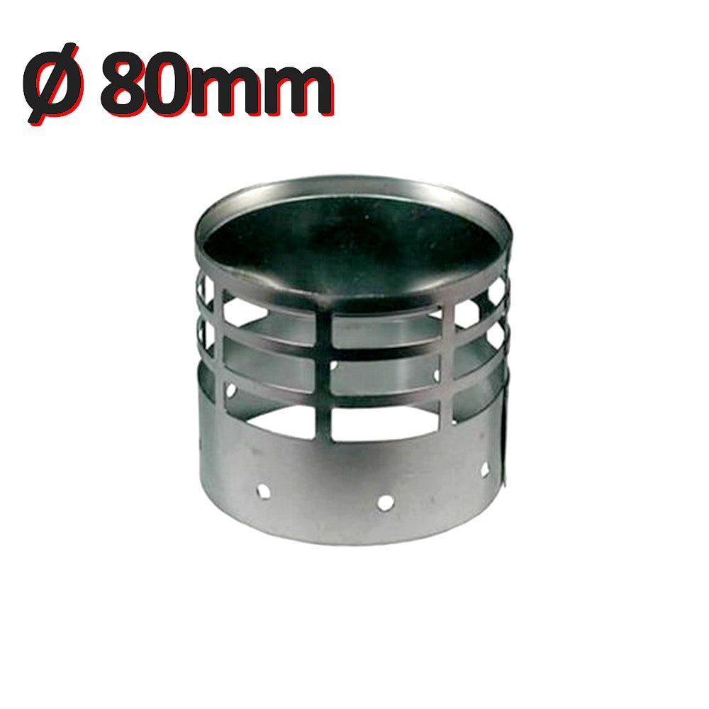 Griglia di scarico fumi di ? 80 mm, in acciao inox