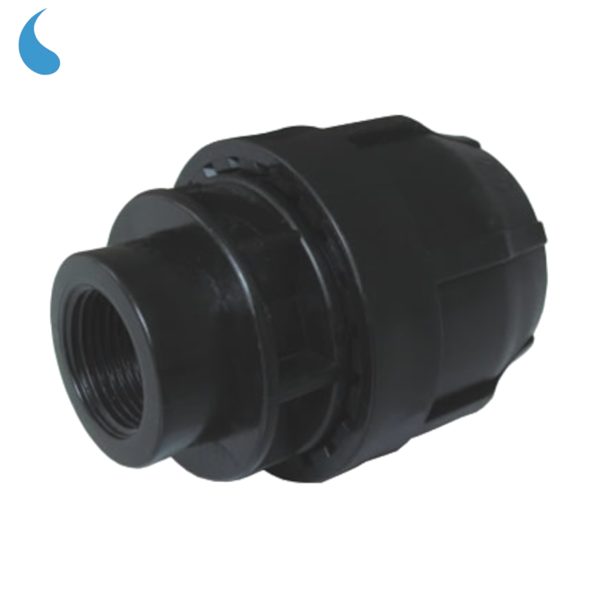 Raccordo  ? 25 mm x 3/4'' F a compressione - stringere in polipropilene