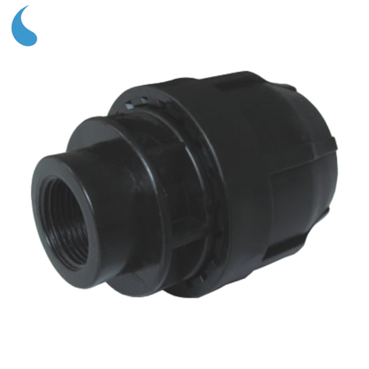 Raccordo  ? 25 mm x 3/4'' F a compressione - stringere in polipropilene